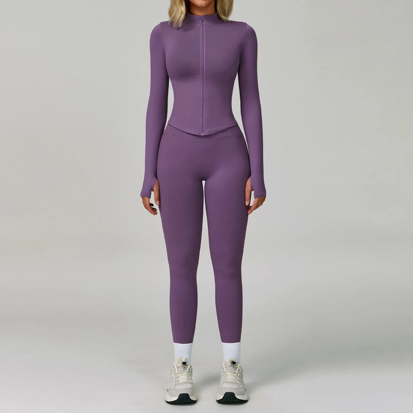 2/3PCS Seamless Yoga Set Gym Workout Suits Athletic Wear Women Legging Fitness Bra Crop Top Long Sleeve Sports Suits Sportswear