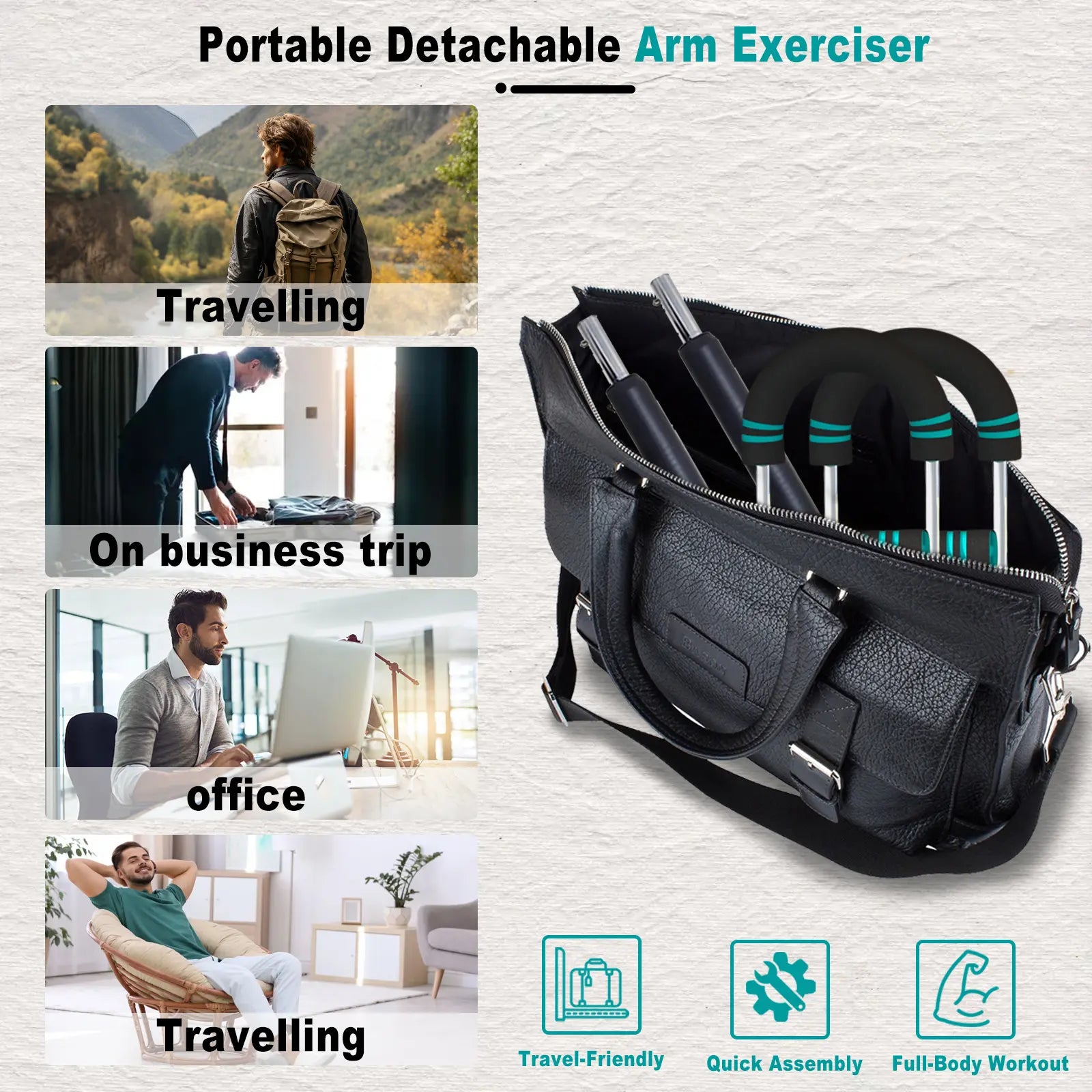 HOTWAVE Arm Trainer, Adjustable Chest Workout Equipment, Arm Trainer for Men, Chest Trainer for Men, Shoulder Muscle Training, Portable Spring Resistance Home Fitness Equipment Summerwins Backtoschool