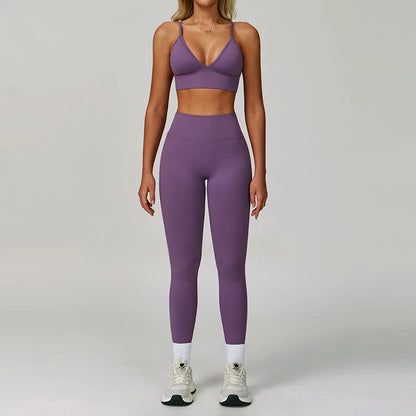 2/3PCS Seamless Yoga Set Gym Workout Suits Athletic Wear Women Legging Fitness Bra Crop Top Long Sleeve Sports Suits Sportswear