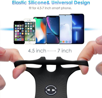 Cinghia Bottiglia Acqua Con Maniglia, 360° Girevole per Cellulare | Supporto Rimovibile per Bottiglie Da 5-9 Cm E Telefoni 4,5-7". Ideale per Palestra, Corsa E Allenamento