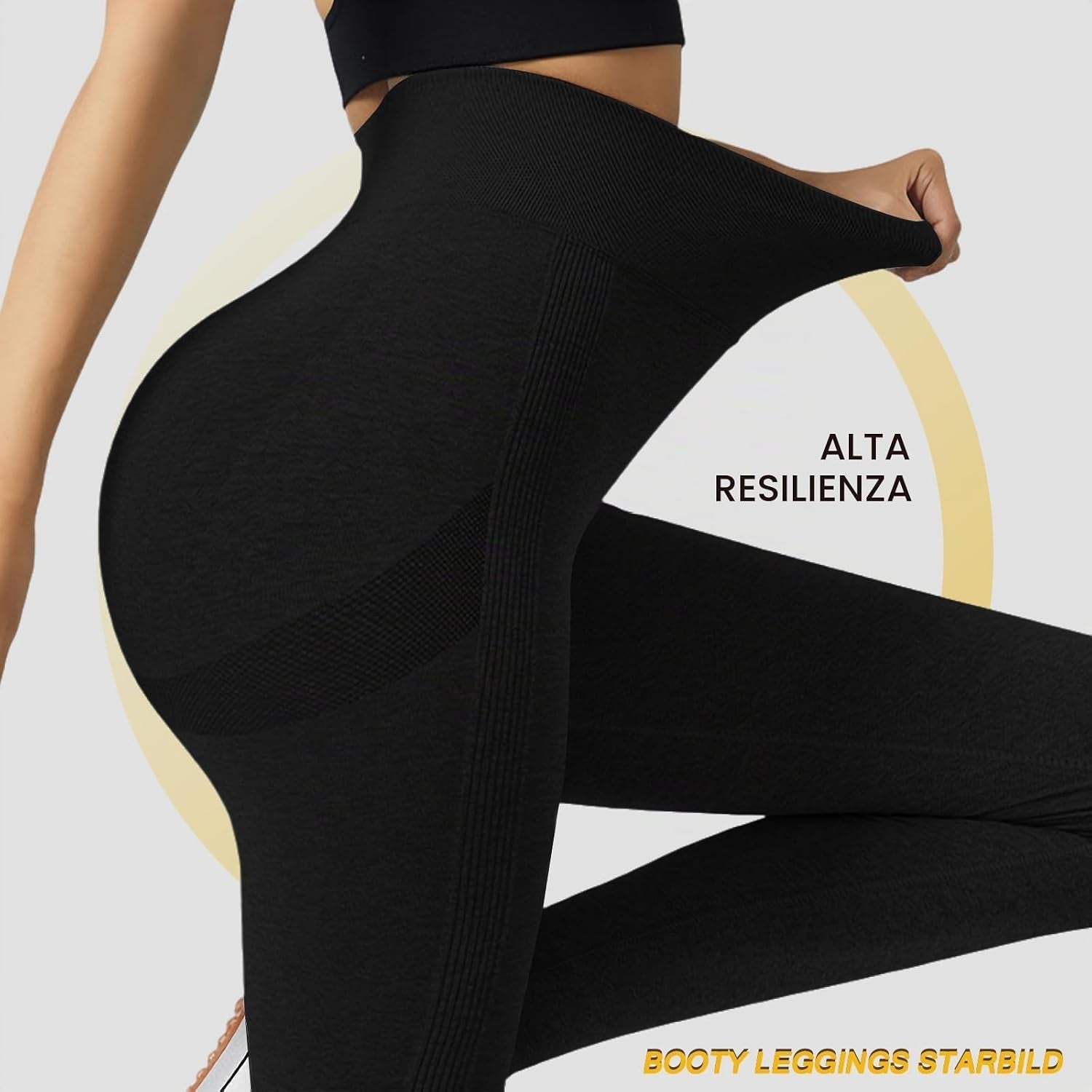 Leggins Sportivi Donna Push up Vita Alta Fitness Leggings Push up Palestra Scrunch Pantaloni Dimagranti Anticellulite Pantacollant Opaco Senza Cuciture Elastici per Yoga Jogging