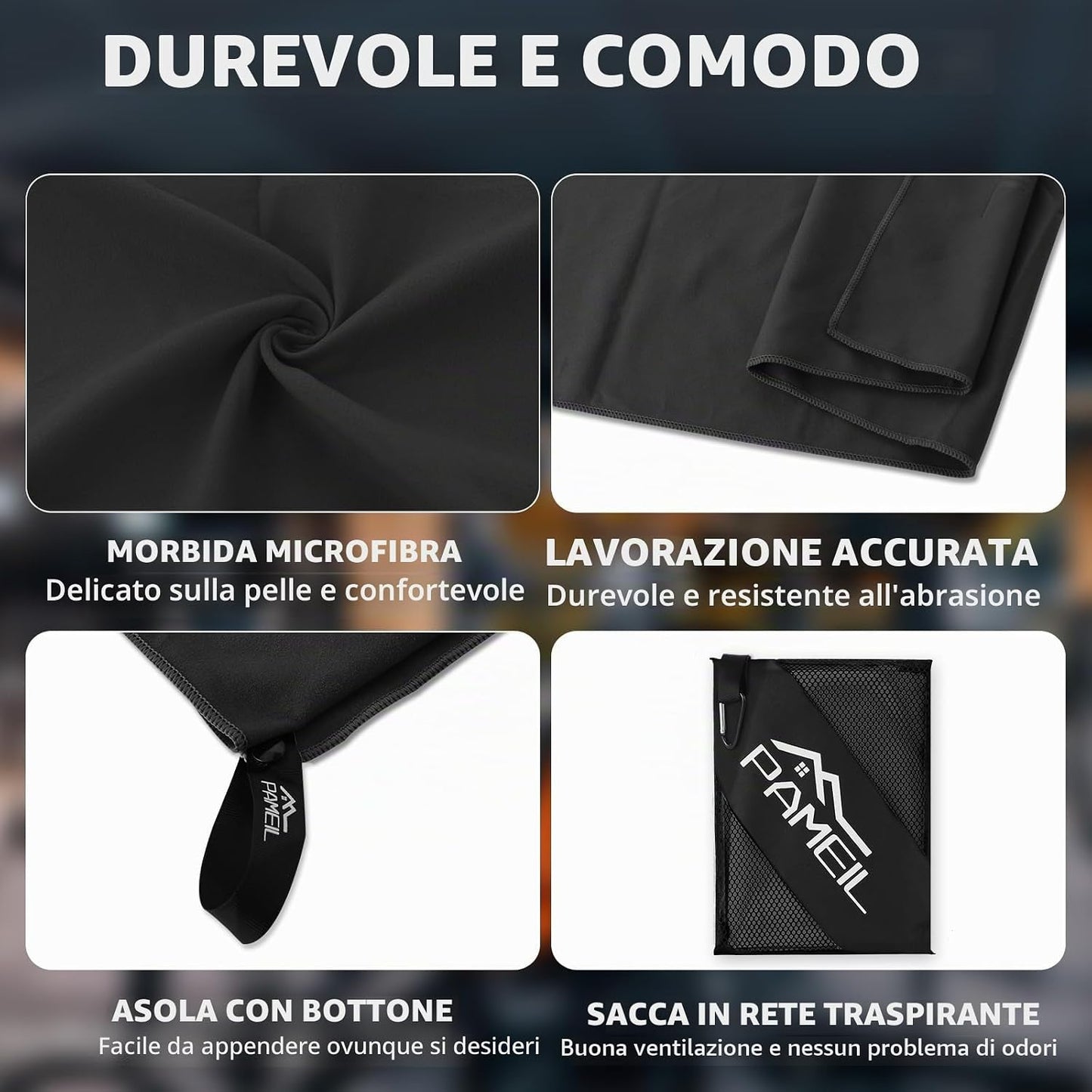 Set Di 3 Asciugamani in Microfibra (Grande Asciugamano Da Bagno Da 160 X 80 Cm E 2 Asciugamani Piccoli Da 80 X 40 Cm), Asciugamano Da Viaggio, Asciugamani in Microfibra Ad Asciugatura Rapida,