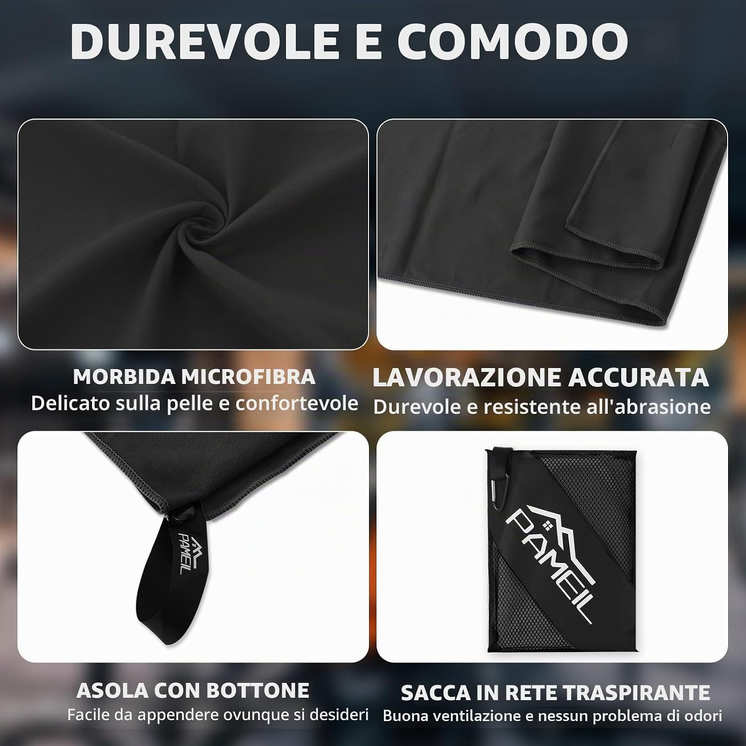 Set Di 3 Asciugamani in Microfibra (Grande Asciugamano Da Bagno Da 160 X 80 Cm E 2 Asciugamani Piccoli Da 80 X 40 Cm), Asciugamano Da Viaggio, Asciugamani in Microfibra Ad Asciugatura Rapida,