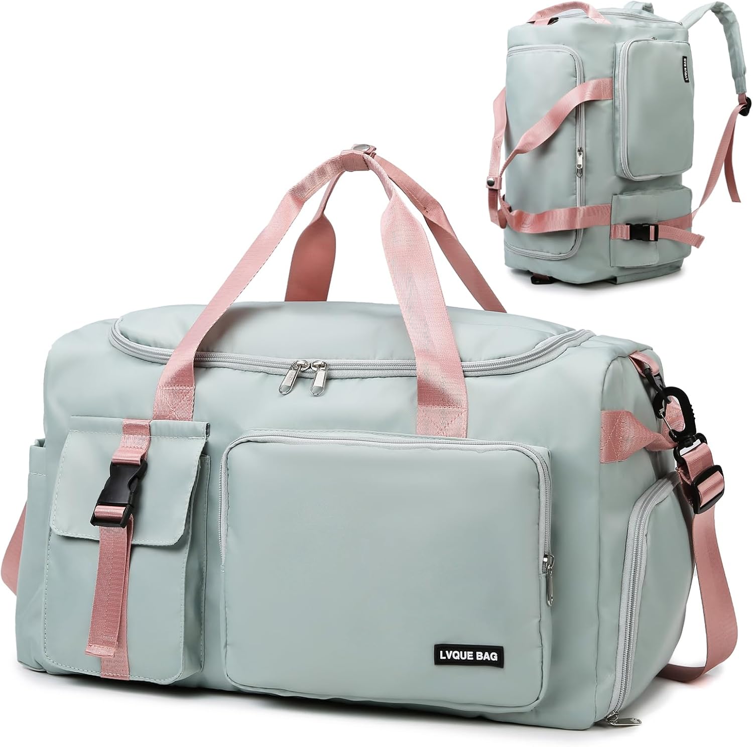Borsa Palestra Donna Uomo Borsa Piscina 42L Zaino Palestra Con Porta Scarpe E Tasca Umida Impermeabile Borsone Gym Duffel Bag Da Viaggio, per Sport, Fitness, Il Campeggio
