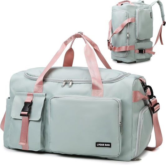 Borsa Palestra Donna Uomo Borsa Piscina 42L Zaino Palestra Con Porta Scarpe E Tasca Umida Impermeabile Borsone Gym Duffel Bag Da Viaggio, per Sport, Fitness, Il Campeggio