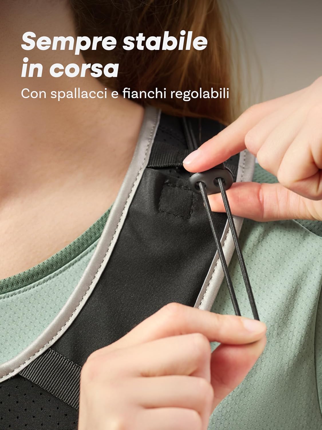 Gilet Da Corsa Uomo E Donna Con Tasca per Telefono E Borraccia – Tasca Impermeabile per Smartphone – Gilet Running Regolabile Con Riflettori – Vestibilità Sicura E Stabile – Pettorina Corsa