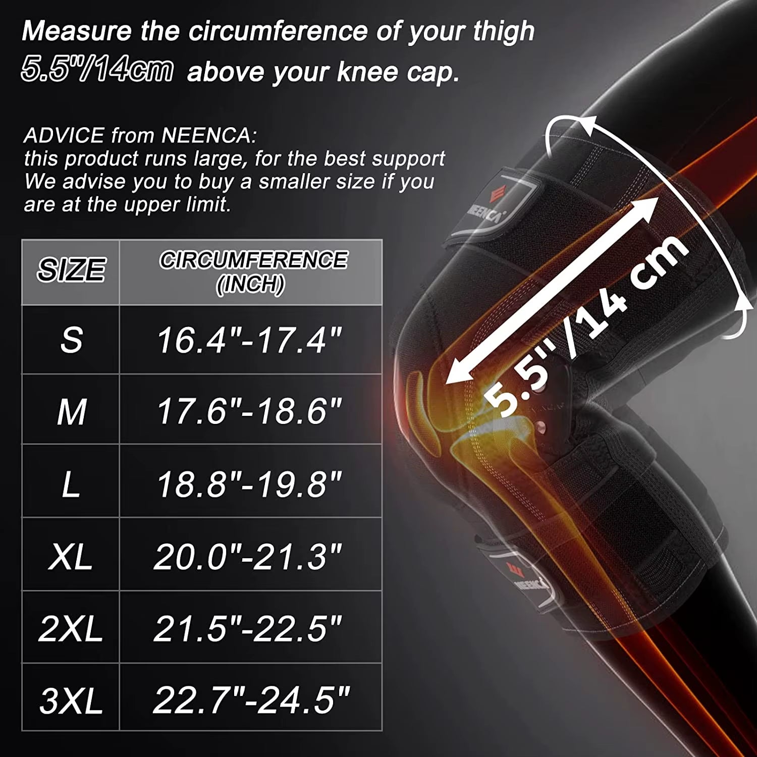 Hinged Knee Brace for Knee Pain Knee Support with Side Stabilizers Joint Pain Relief Arthritis Meniscus Tear ACL PCL