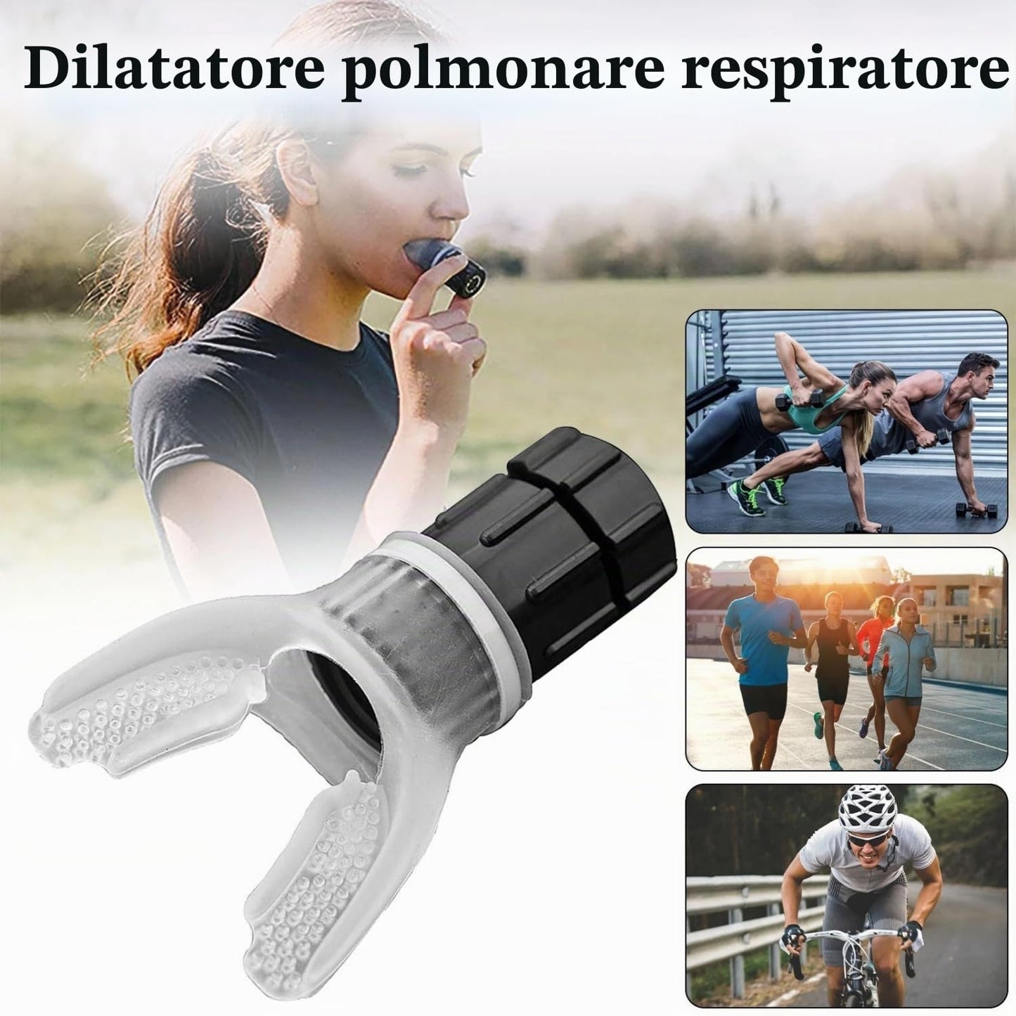 Dispositivo Allenamento Di Ipossia, 2 Pezzi Dispositivo Di Esercizio Di Respirazione Portatile Lung Trainer Sport Con Resistenze Regolabili per Allenamento Di Resistenza