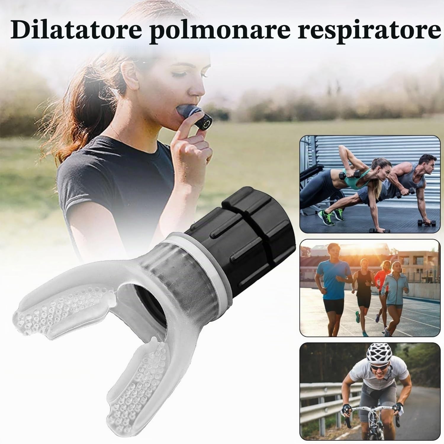 Dispositivo Allenamento Di Ipossia, 2 Pezzi Dispositivo Di Esercizio Di Respirazione Portatile Lung Trainer Sport Con Resistenze Regolabili per Allenamento Di Resistenza