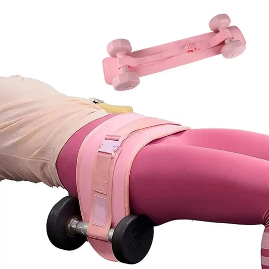 Adjustable Weighted Belt with Extra Cushioning - Lightweight Glute Workout Equipment for Home Hip Thrusts, Kettlebell Training & Butt Shaping, Isolates Hip Muscles, Compatible with Dumbbells & Push-Pull Resistance Rollers