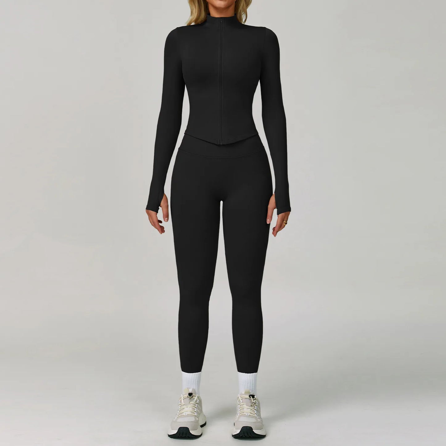 2/3PCS Seamless Yoga Set Gym Workout Suits Athletic Wear Women Legging Fitness Bra Crop Top Long Sleeve Sports Suits Sportswear