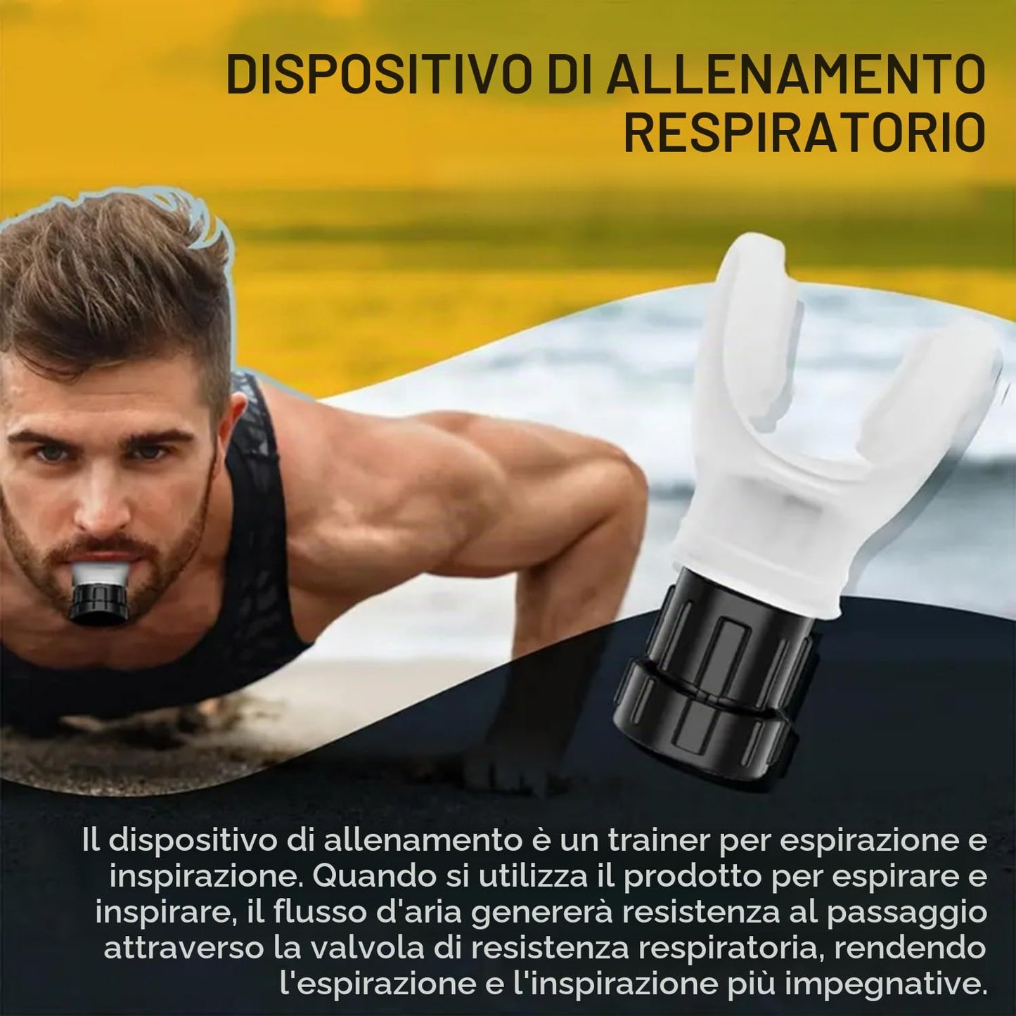 Dispositivo Allenamento Di Ipossia, 2 Pezzi Dispositivo Di Esercizio Di Respirazione Portatile Lung Trainer Sport Con Resistenze Regolabili per Allenamento Di Resistenza